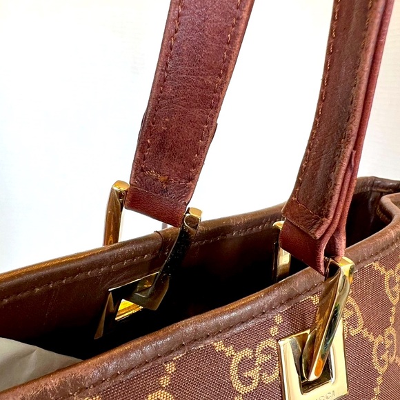 Gucci GG Monogram Brown and Tan Canvas Open Tote - Picture 5 of 15